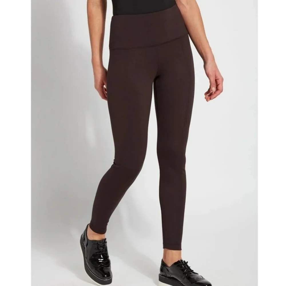 Lysse Signature Center Seam Leggings L Double Espresso Brown